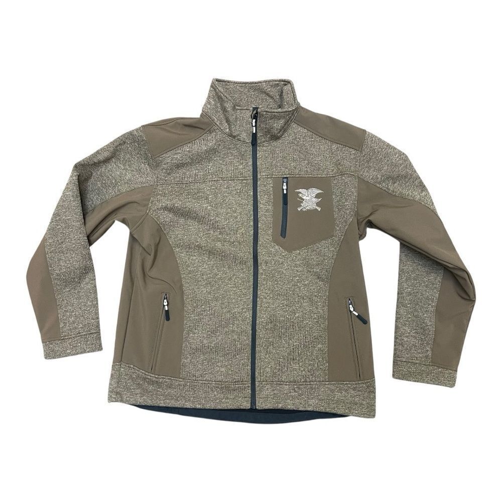 NRA  Jacket - Brown - Performance Zip Up Soft Shell Jacket - Men's Size Medium
